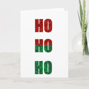 Glitzer ho ho ho feiertagskarte