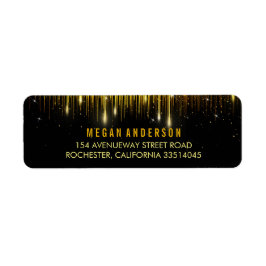 Glitzer Hochzeit von Gold und Black String Lights