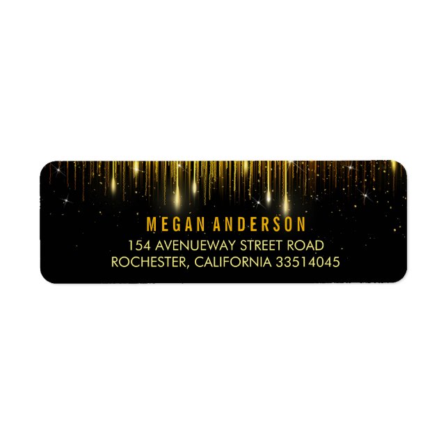 Glitzer Hochzeit von Gold und Black String Lights (Vorne)