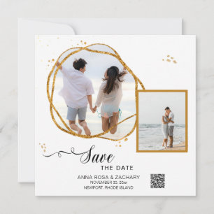 *~* Glitzer - Hochzeitwebsite AR6 Save the Date QR