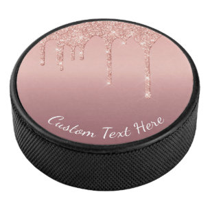 Glitzer Hockey Puck mit eigenem Text