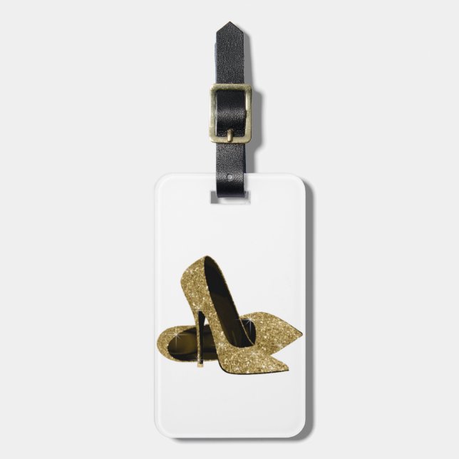 Glitzer-hoher Gepäckanhänger (Vorderseite vertikal)