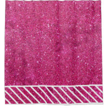 Glitzer in Rosa und Weiß Streifen Modern künstleri