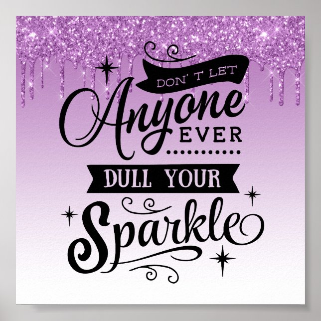 Glitzer-Inspiration-Zitat-Poster Poster (Vorne)