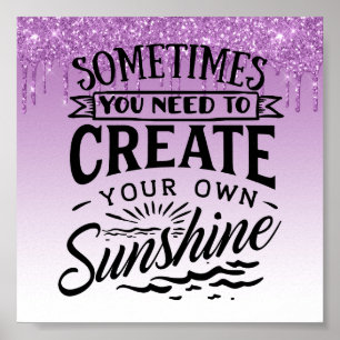 Glitzer-Inspiration-Zitat-Poster Poster