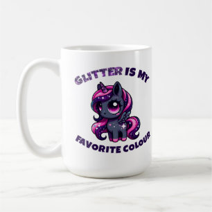 Glitzer ist meine Lieblingsfarbe niedlich Pony Uni Kaffeetasse