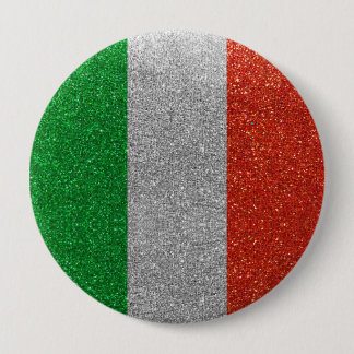 Glitzer Italienische Flagge Italiens Mailand Mode Button
