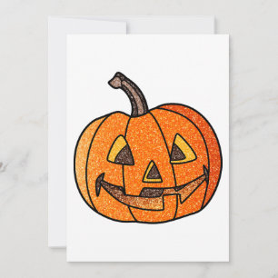 Glitzer Jack O'Lantern Einladung