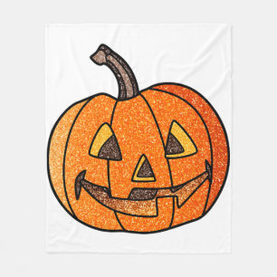 Glitzer Jack O'Lantern Fleecedecke