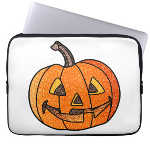Glitzer Jack O'Lantern Laptopschutzhülle