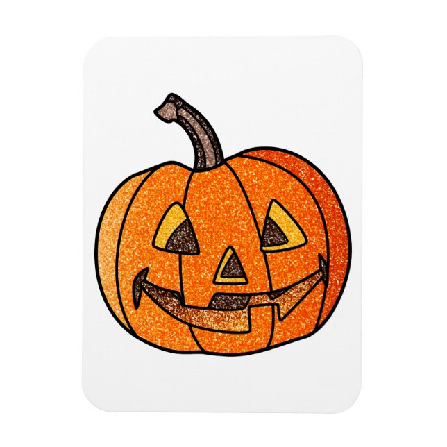Glitzer Jack O'Lantern Magnet (Vertikal)