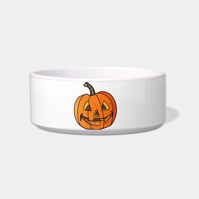 Glitzer Jack O'Lantern Napf (Vorderseite)