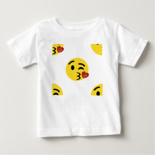 Glitzer kiss emoji baby t-shirt