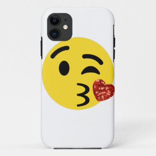 Glitzer kiss emoji Case-Mate iPhone hülle