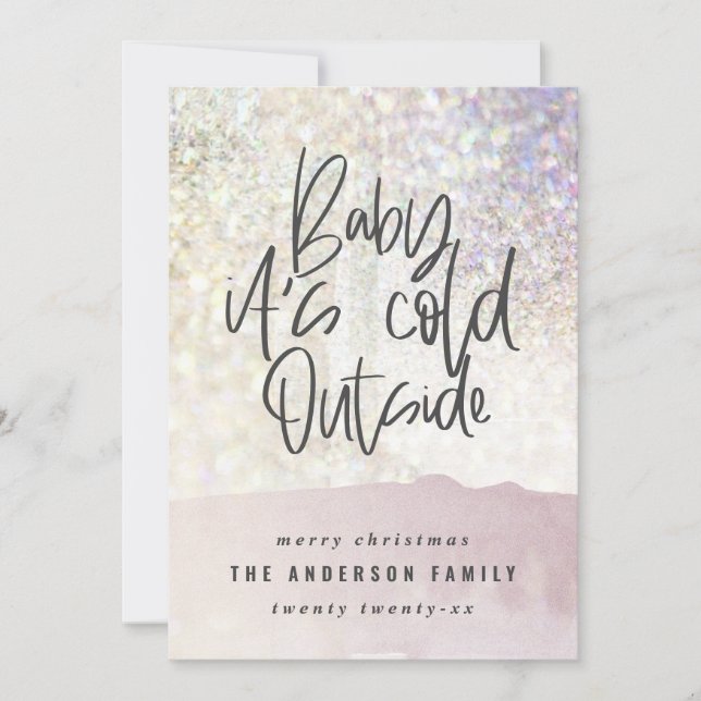 Glitzer Klasse Baby seine Kälte außerhalb von Weih (Vorderseite)