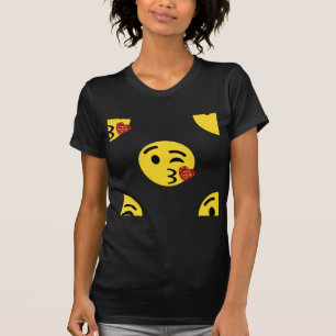 Glitzer-Kuss-Emoji T-Shirt