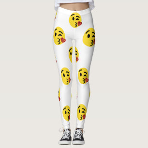 Glitzer küsst Emoji-Leggings Leggings