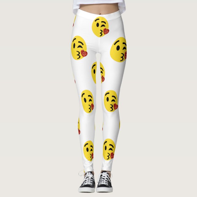 Glitzer küsst Emoji-Leggings Leggings (Vorderseite)
