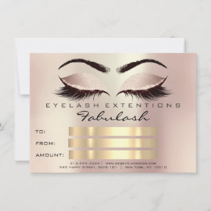 Glitzer Lashes Gold Pink Makeup Zertifikat Blush Einladung