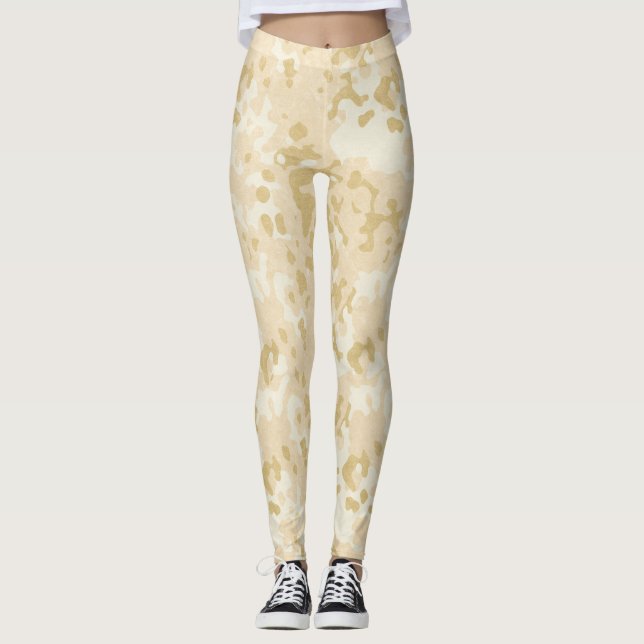 Glitzer-Leggings in Gold Leggings (Vorderseite)