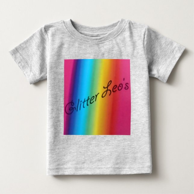 Glitzer Leo Baby T-shirt (Vorderseite)
