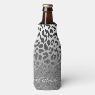 Glitzer-Leopard-Druck Flaschenkühler