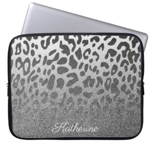 Glitzer-Leopard-Druck Laptopschutzhülle