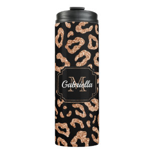 Glitzer-Leopard-Druck Thermosbecher