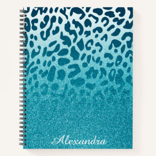 Glitzer Leopard Notizbuch