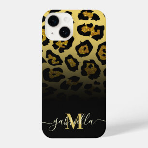 Glitzer Leopard Print iPhone 14 Hülle