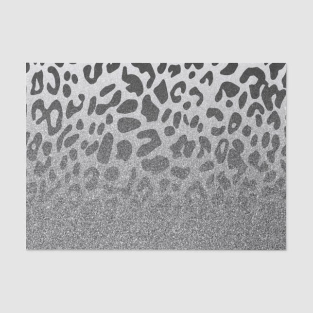 Glitzer Leopard Print Seidenpapier (Vorderseite)