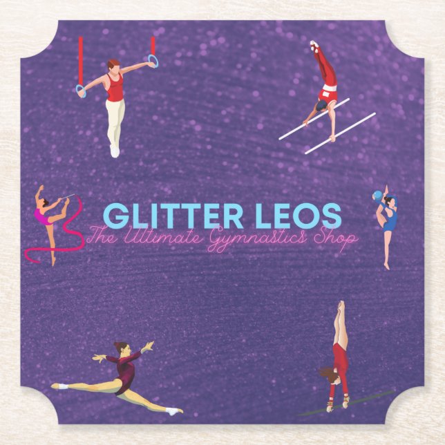Glitzer Leo's - The Ultimate Gymnastics Shop Untersetzer (Vorderseite)