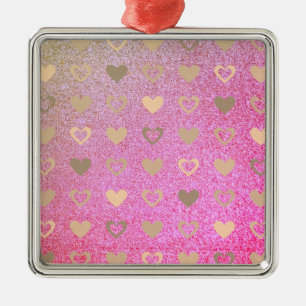 Glitzer/lila Glitzer Ornament Aus Metall