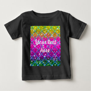 Glitzer Lila Snakeskin Baby T-shirt