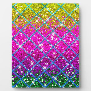 Glitzer Lila Snakeskin Fotoplatte