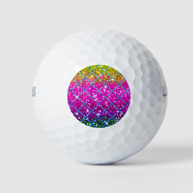 Glitzer Lila Snakeskin Golfball (Vorderseite)