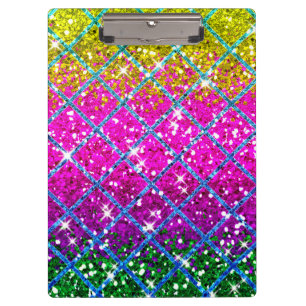 Glitzer Lila Snakeskin Klemmbrett