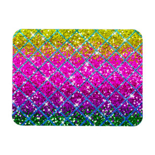 Glitzer Lila Snakeskin Magnet