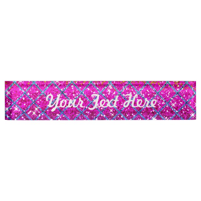 Glitzer Lila Snakeskin Namensplakette (Vorderseite)