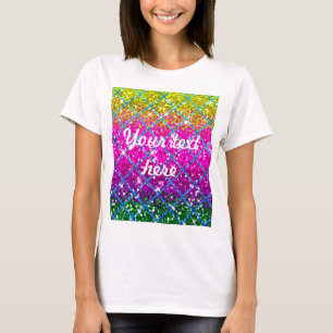 Glitzer Lila Snakeskin T-Shirt