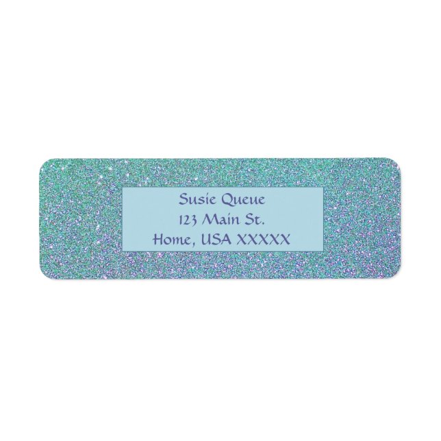 Glitzer lila und Aqua (Vorne)
