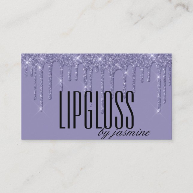 Glitzer Lipgloss Business Cards Visitenkarte (Vorderseite)