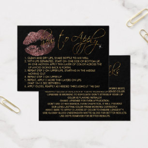Glitzer-Lippen der dunklen Rose - Anbringen