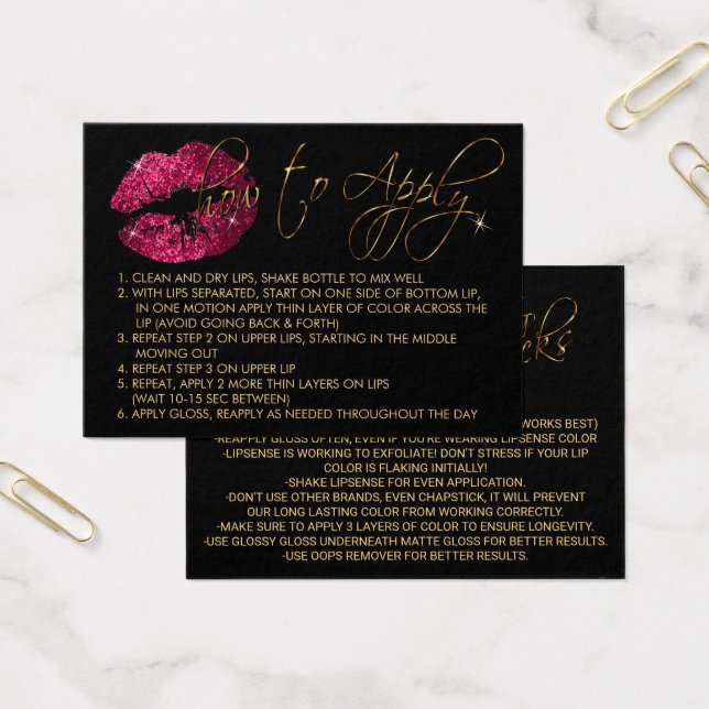 Glitzer-Lippen in Hot Pink - Anbringen (Büro)