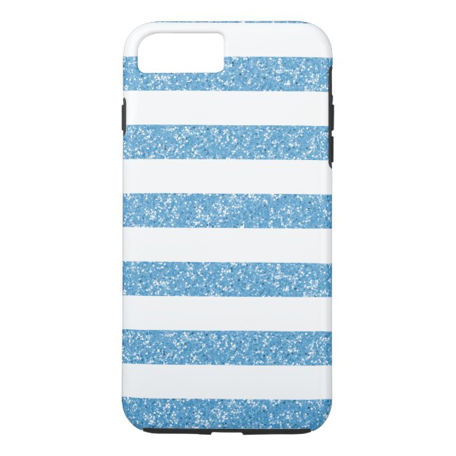 Glitzer Look Stripes iPhone 7 Plus Tough Case (Rückseite)