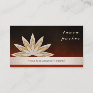 Glitzer-Lotos-Blumen-Logo-Yoga-heilende Gesundheit Visitenkarte