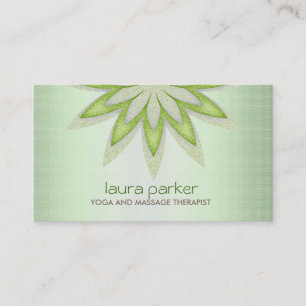 Glitzer-Lotos-Blumen-Logo-Yoga-heilende Gesundheit Visitenkarte