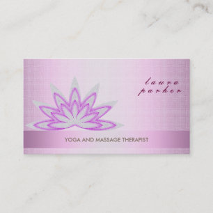 Glitzer Lotus Blume Logo Yoga Gesundheit Visitenkarte