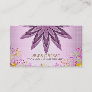 Glitzer Lotus Blume Logo Yoga Gesundheit Visitenkarte