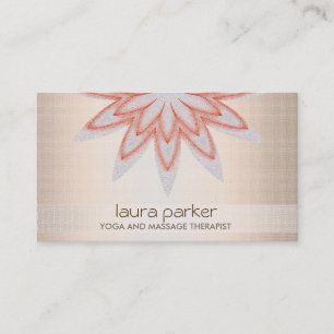 Glitzer Lotus Blume Logo Yoga Gesundheit Visitenkarte